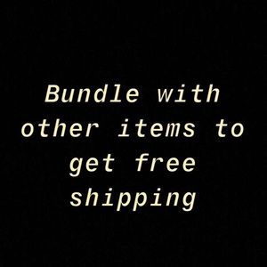bundle with other items for free shipping